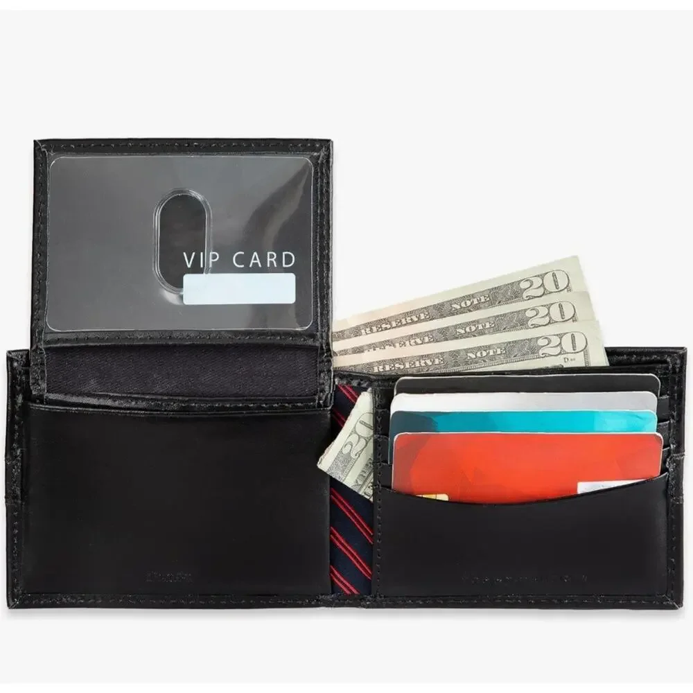 Tommy Hilfiger Men's Leather Orson RFID Bifold Wallet Removable Passcase NEW